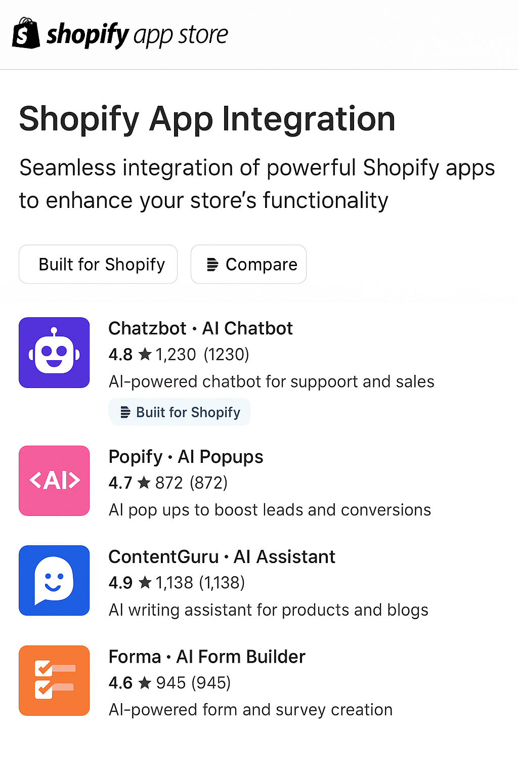 Shopify App Integration